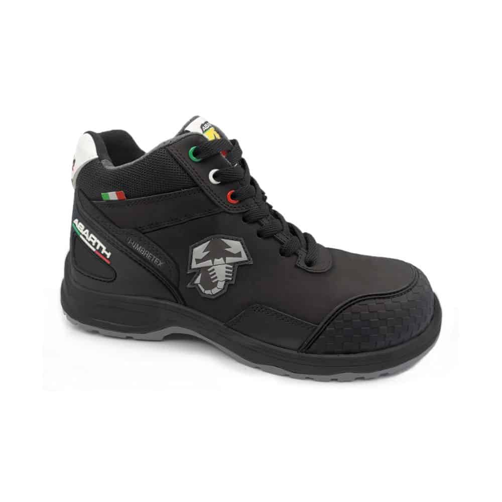 Chaussures de sécurité montantes Abarth X-Trem S3 en cuir noir avec protection renforcée