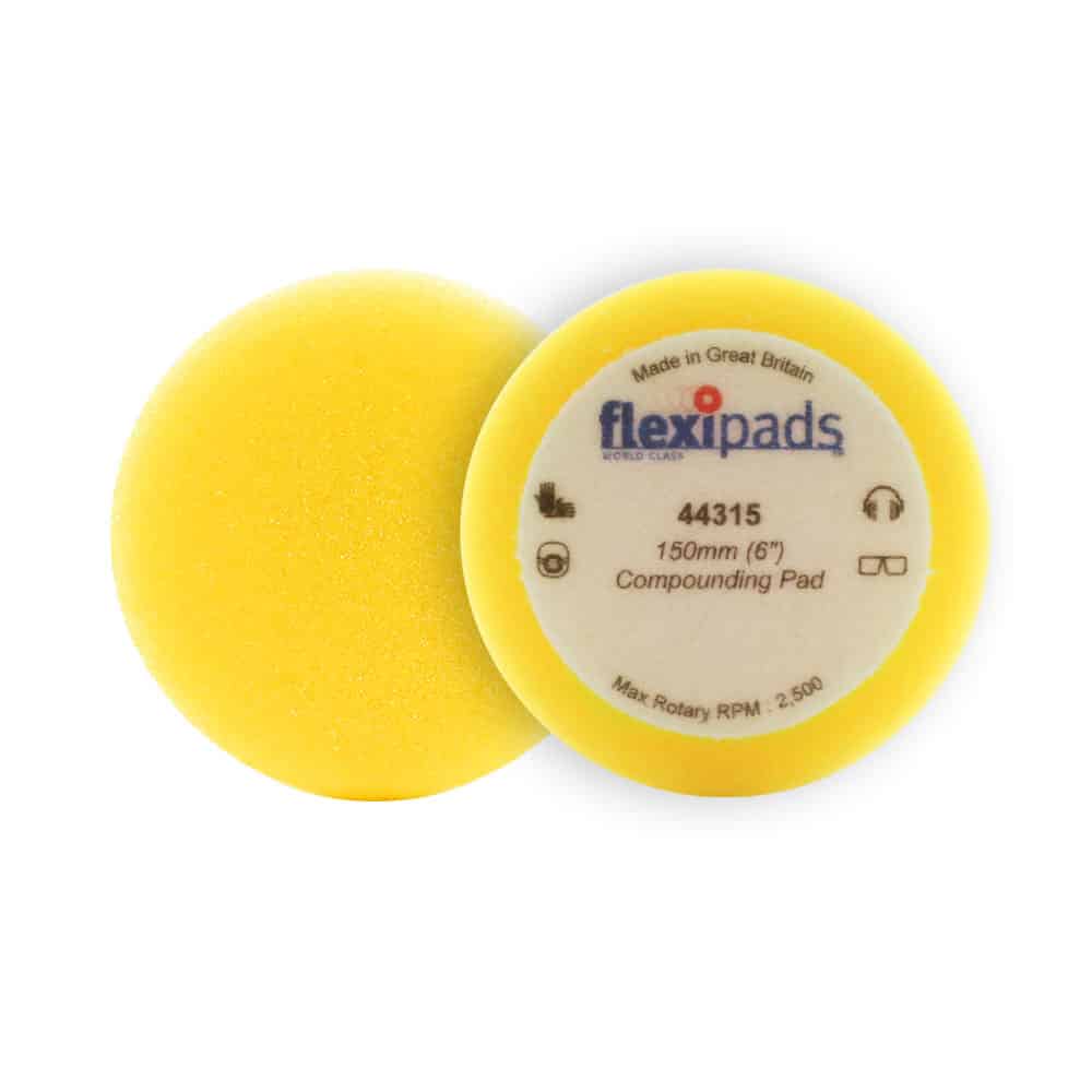 disque mousse velcro de polissage moyen dur jaune